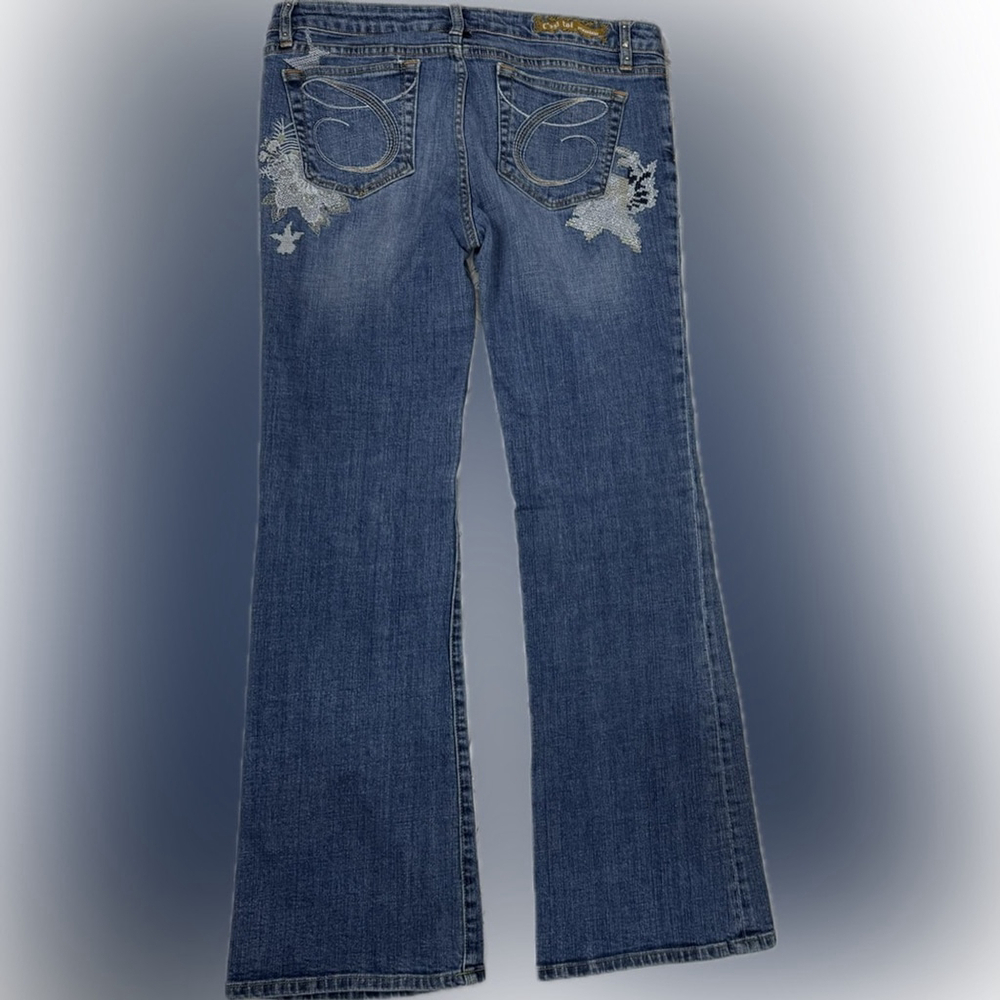Y2K C’est Toi Premium Low Rise Bootcut Jeans Embellished Pockets Size 13